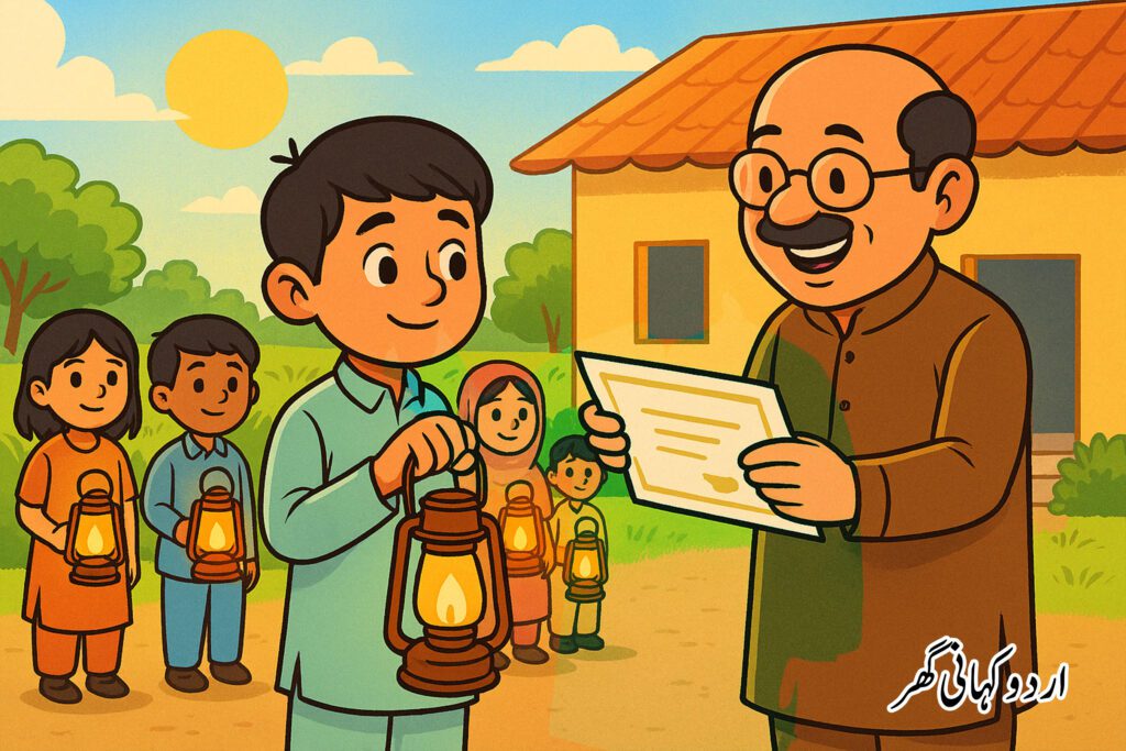 سکول میں انعام کا منظر