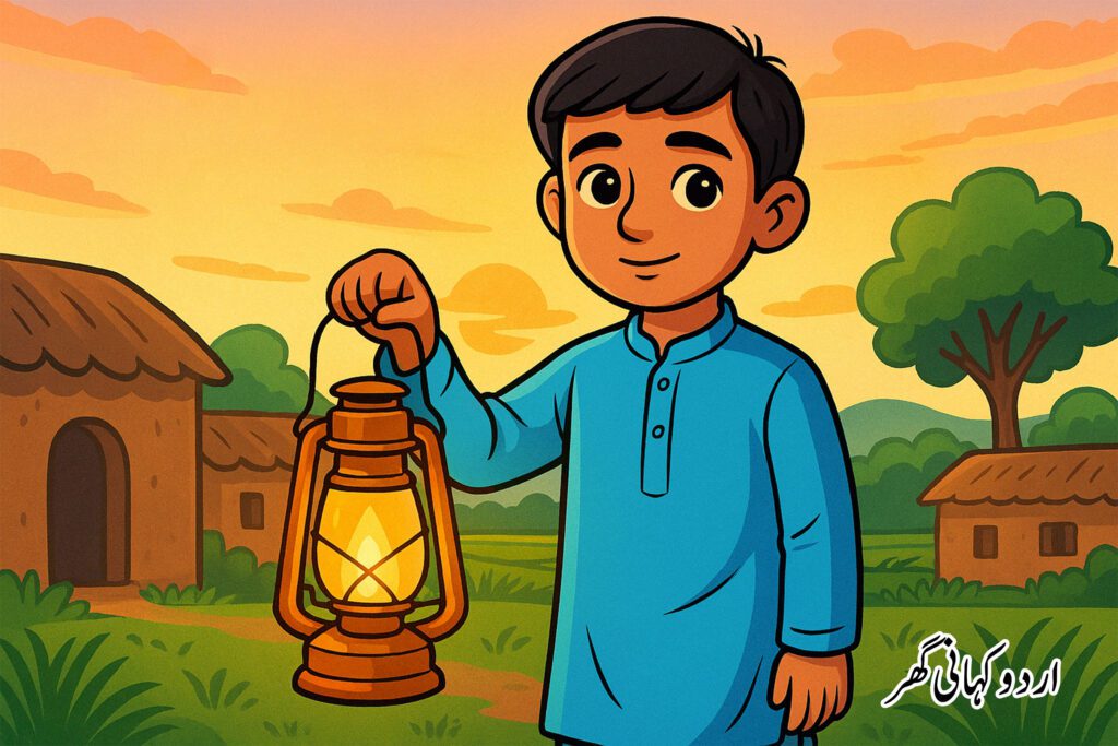 قاسم اور لالٹین کا منظر